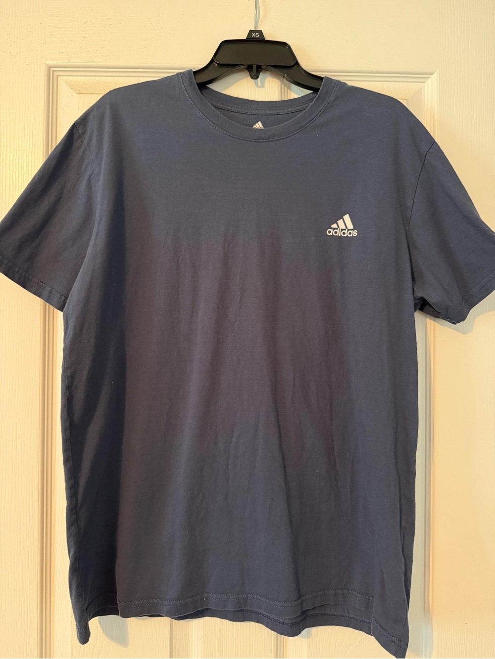 adidas Navy Short-Sleeve Logo Tee